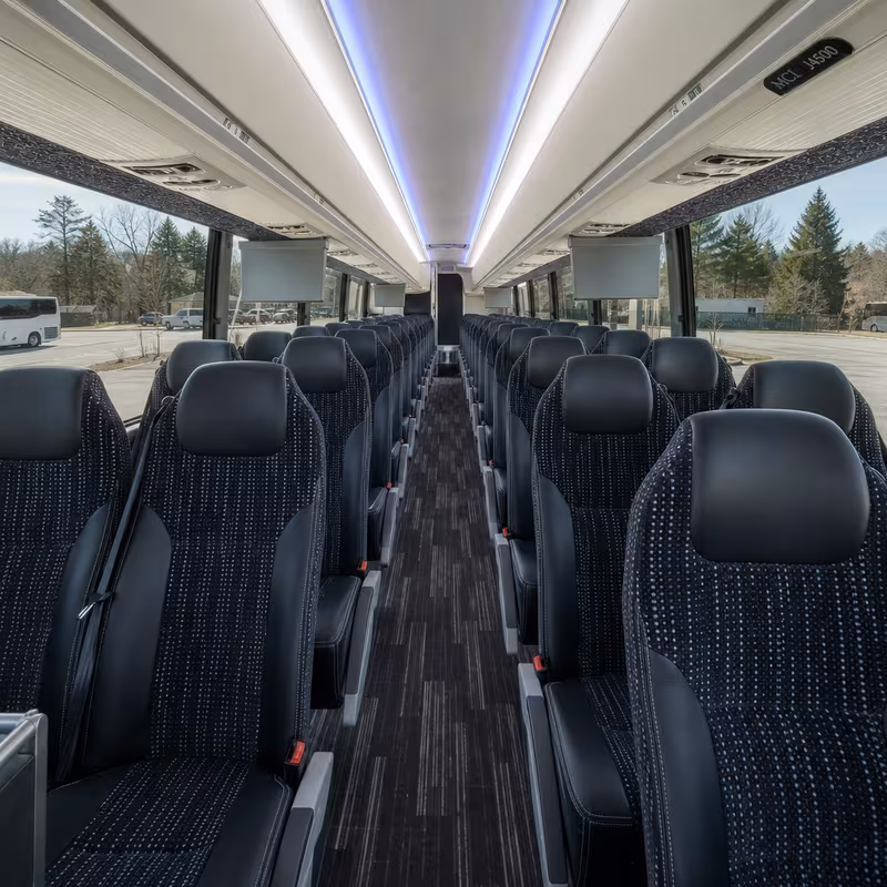 40-56 Passenger Charter Bus Interior