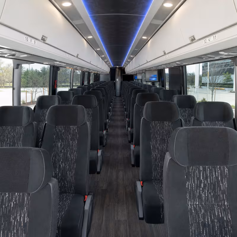 40-56 Passenger Charter Bus Interior