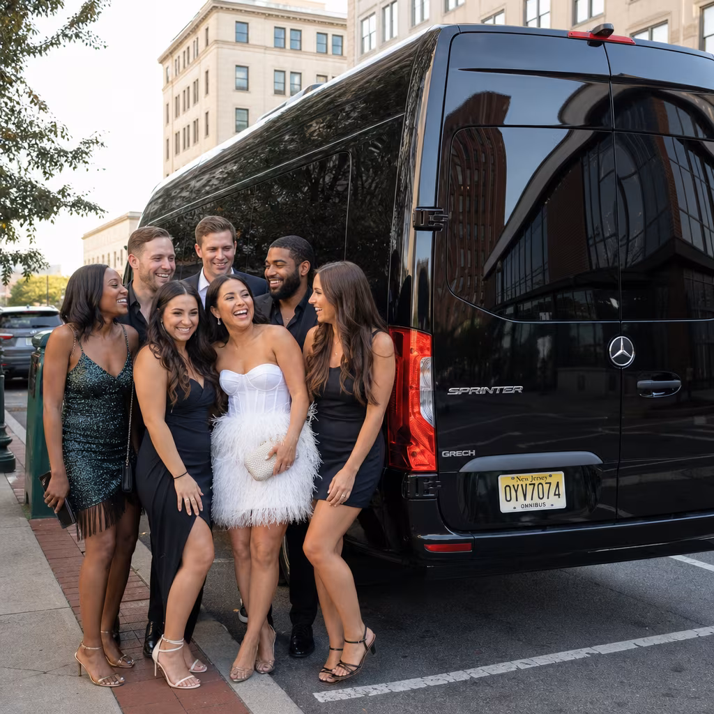 Bachelor and bachelorette party bus
