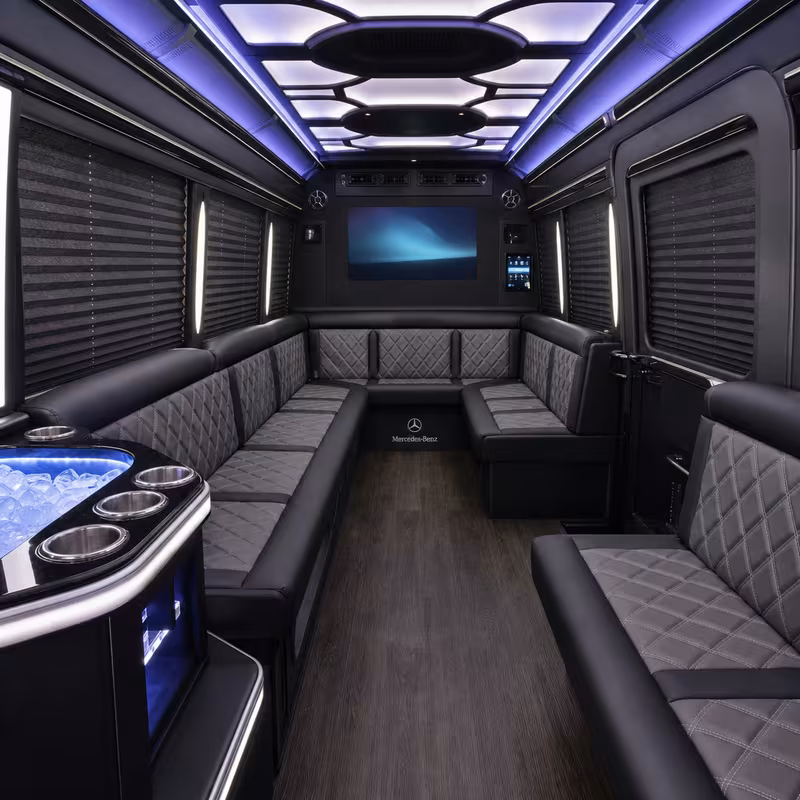 14 Passenger Sprinter Limo Interior