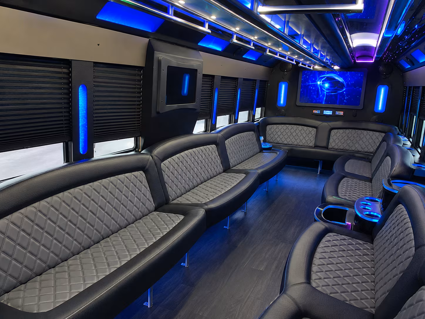 Trenton Private Event Transportation party bus exterior