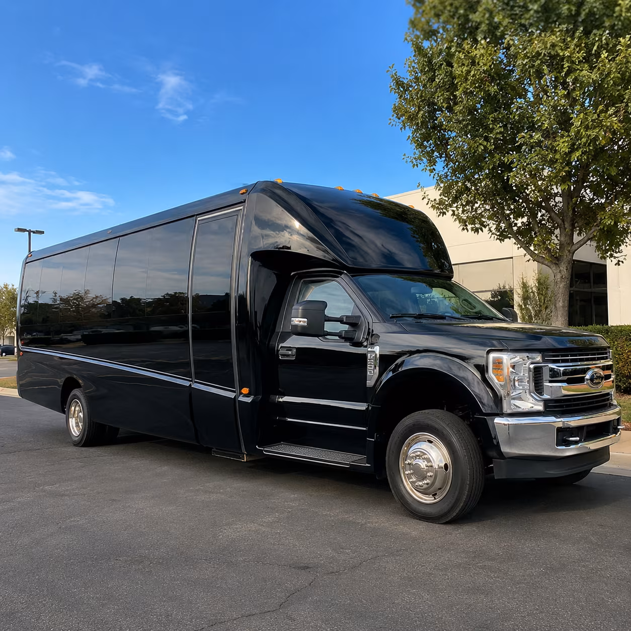 Trenton School Event Transportation party bus exterior