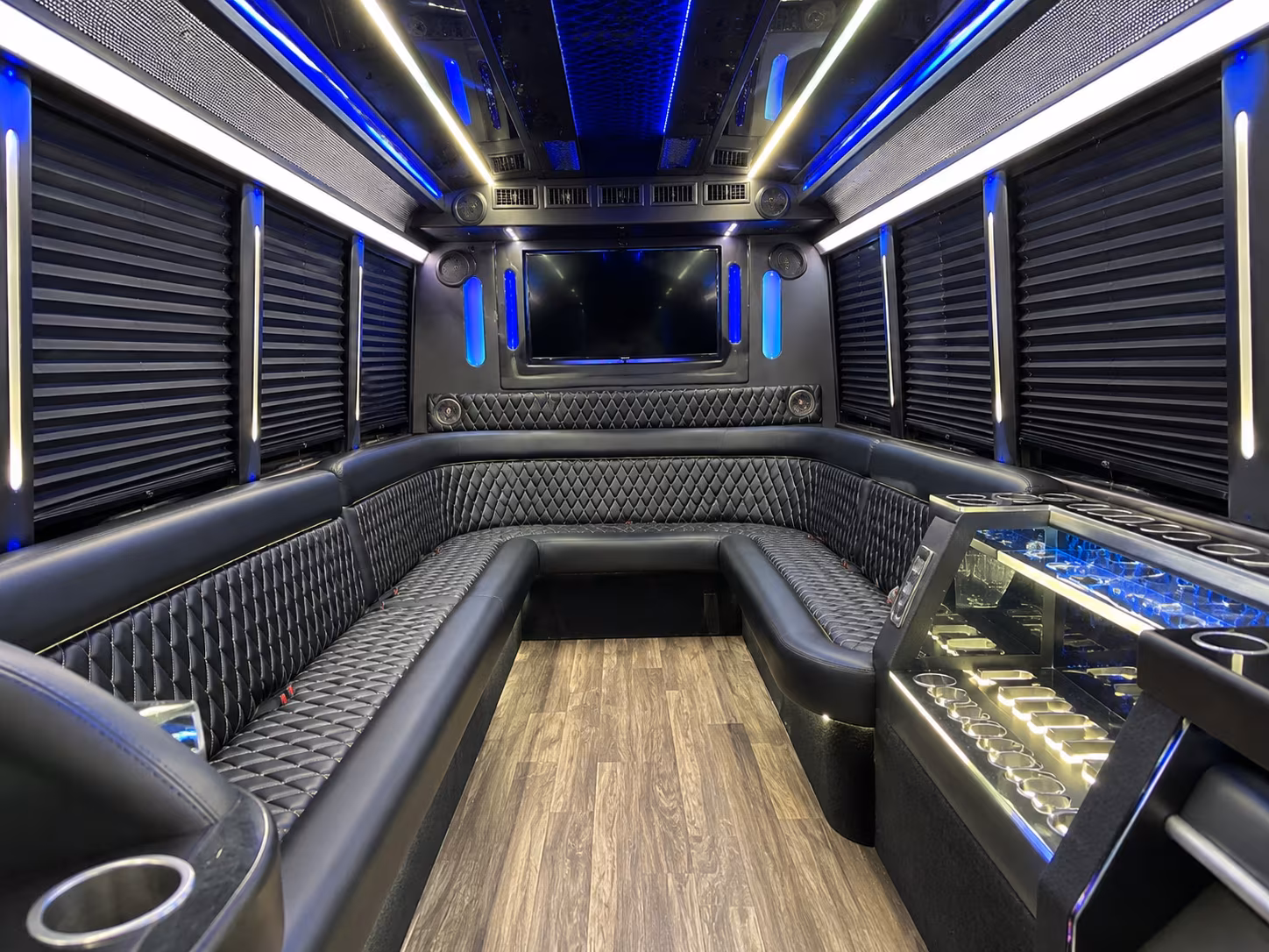 Trenton Sporting Event Transportation party bus exterior