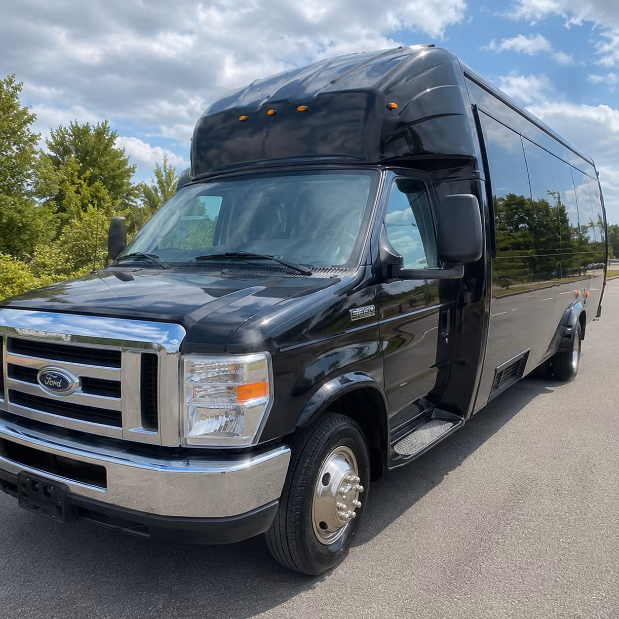 Trenton Sporting Event Transportation party bus exterior