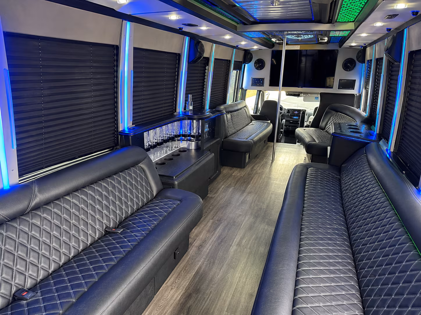 Trenton Sporting Event Transportation party bus exterior