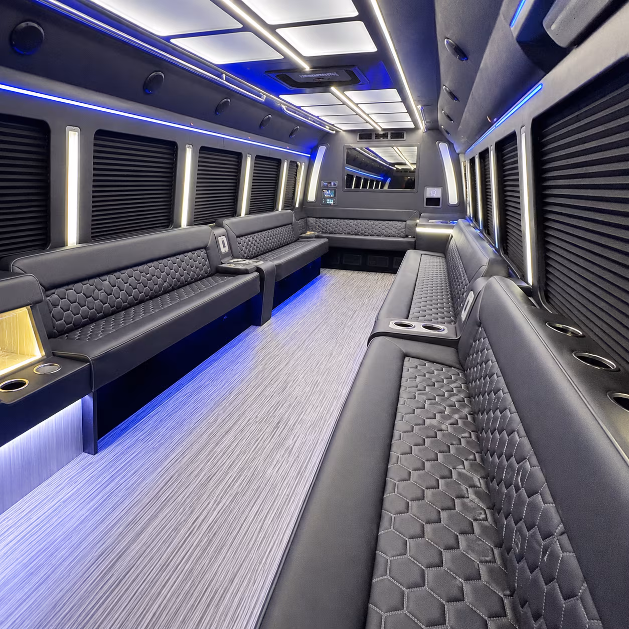 Trenton Wedding Transportation party bus exterior