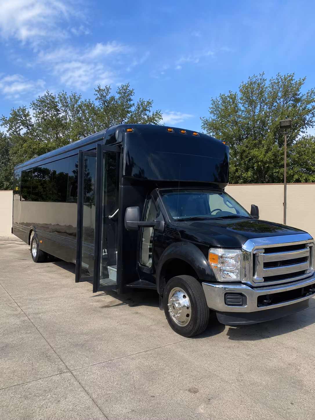 Trenton Wedding Transportation party bus exterior
