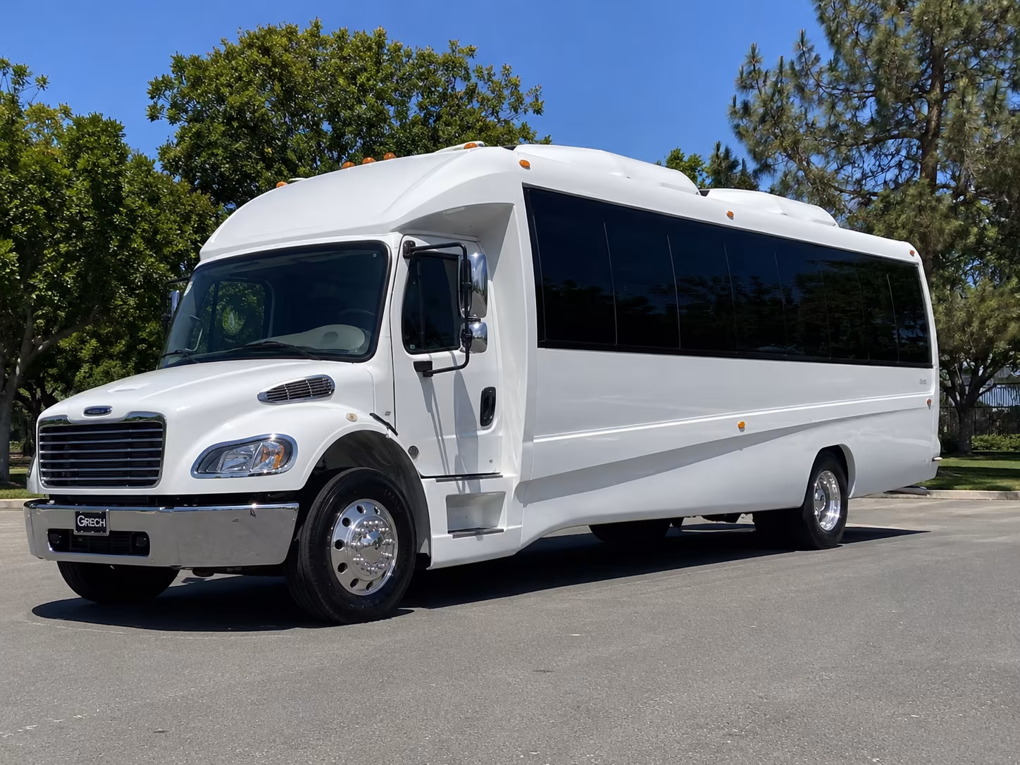 Trenton Wedding Transportation party bus exterior