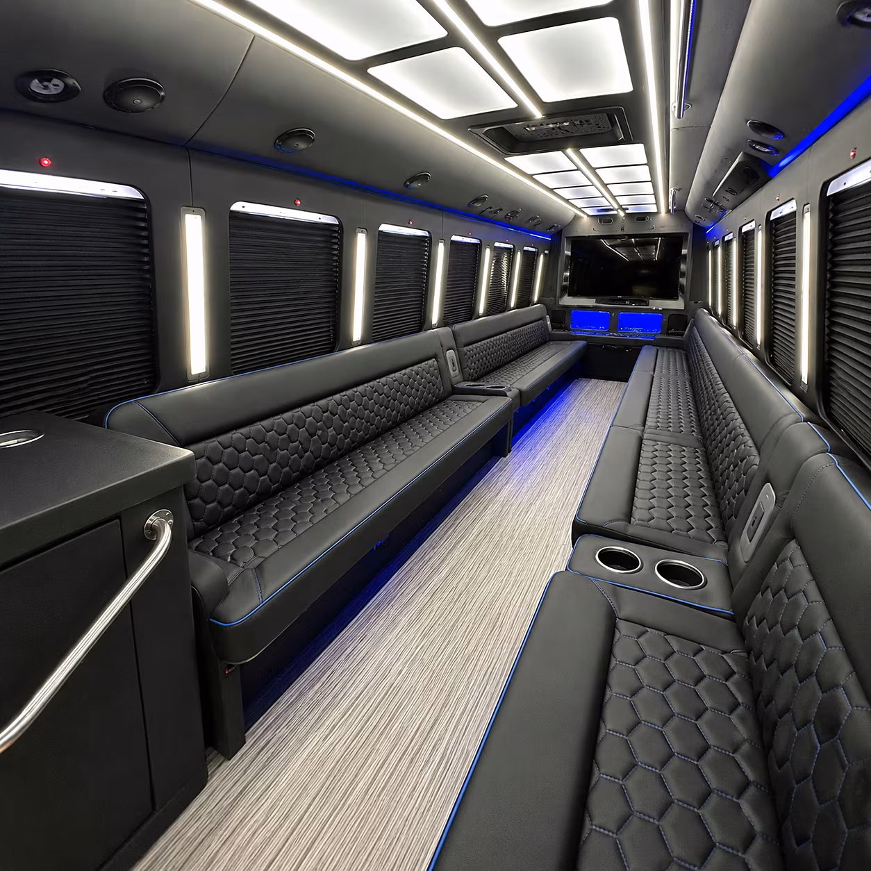 Trenton Winery Tour & Pub Crawl Transportation party bus interior